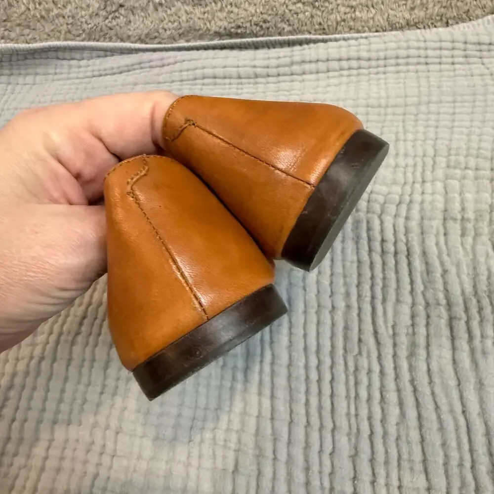 Aerosoles Camel Brown Leather Front Runner Flats Size 6.5